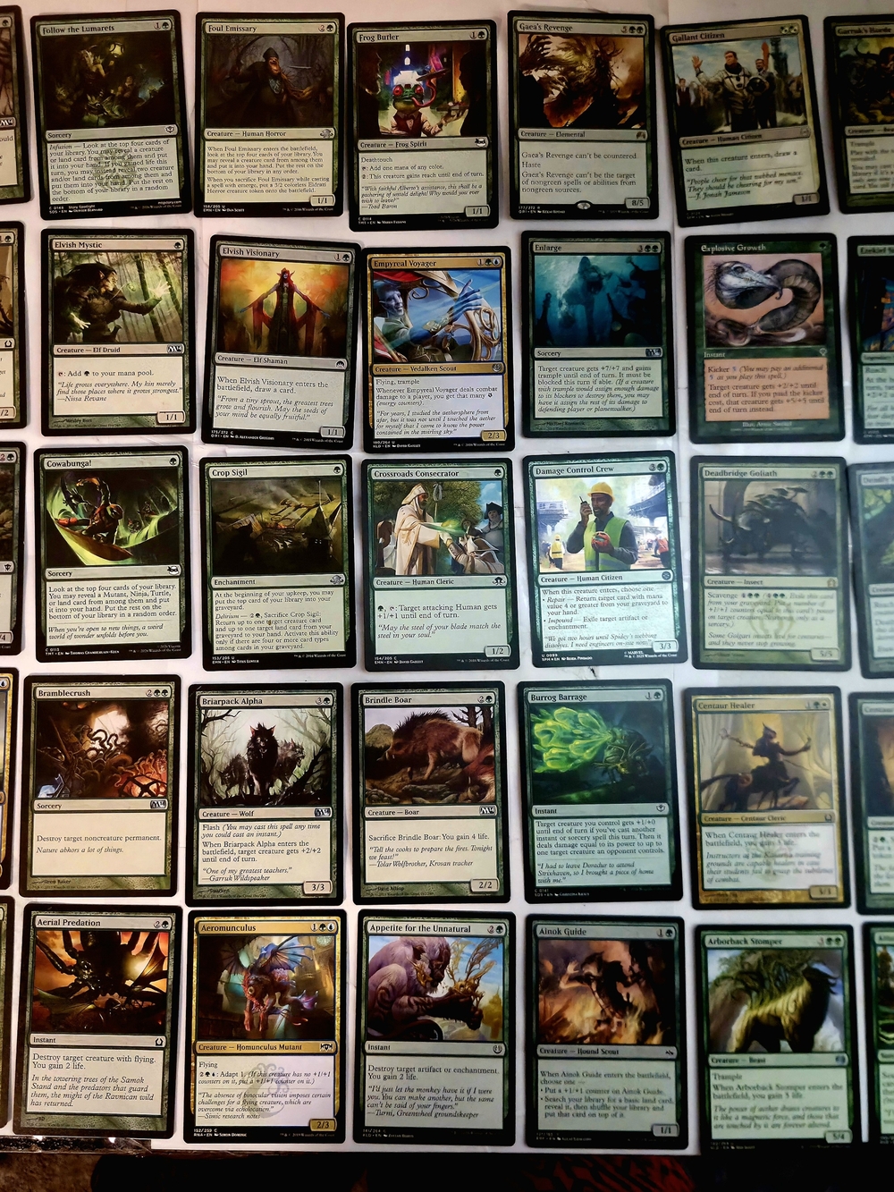Assorted Green Trading Card Lot for Home Games
